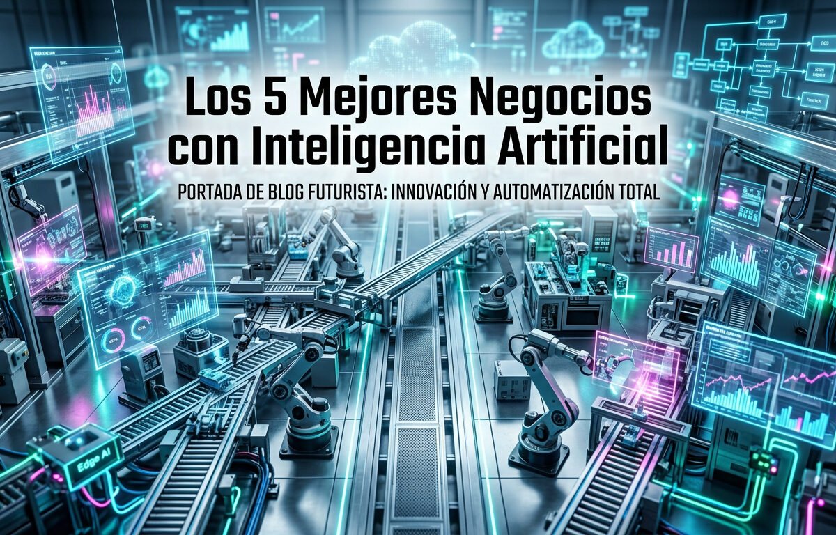  Los mejores negocios con inteligencia artificial, automatizacion inteligente, guia dos mil veinticinco Happy Studio