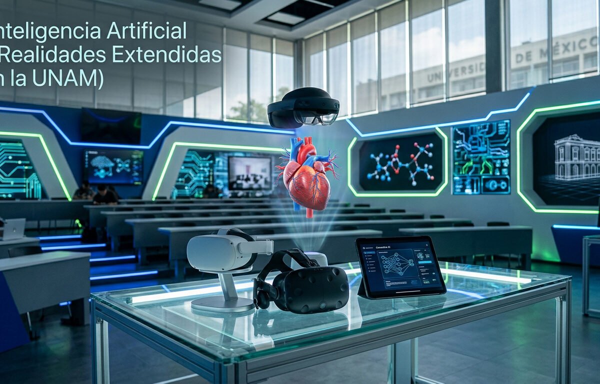  Inteligencia Artificial y Realidades Extendidas en la UNAM impulsan el Aula del Futuro con VR AR y aprendizaje personalizado